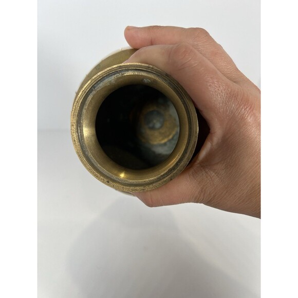 VTG‎ Brass and Mother Of Pearl Inlay Urn/base No Lid - Picture 6 of 11